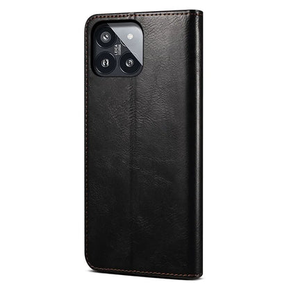 For Xiaomi 14 Pro PU Leather Crazy Horse Phone Case Stand Wallet Mobile Phone Cover