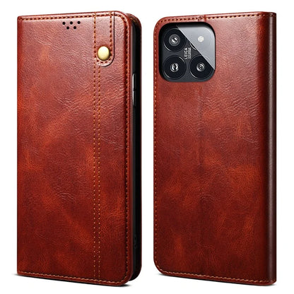For Xiaomi 14 Pro PU Leather Crazy Horse Phone Case Stand Wallet Mobile Phone Cover