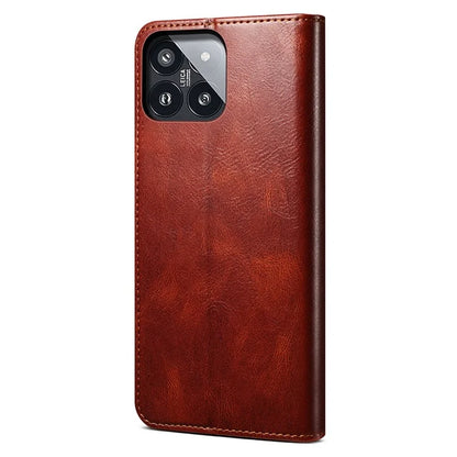 For Xiaomi 14 Pro PU Leather Crazy Horse Phone Case Stand Wallet Mobile Phone Cover