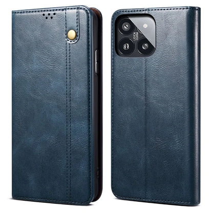 For Xiaomi 14 Pro PU Leather Crazy Horse Phone Case Stand Wallet Mobile Phone Cover