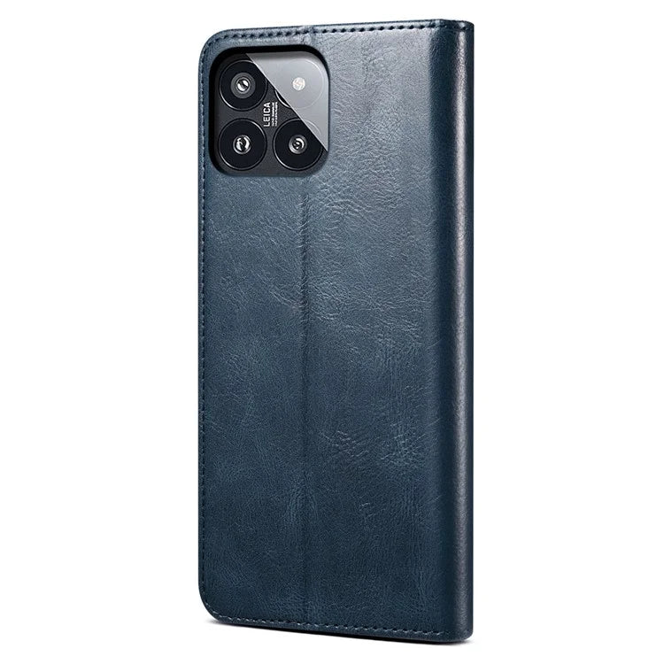 For Xiaomi 14 Pro PU Leather Crazy Horse Phone Case Stand Wallet Mobile Phone Cover