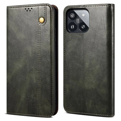 For Xiaomi 14 Pro PU Leather Crazy Horse Phone Case Stand Wallet Mobile Phone Cover