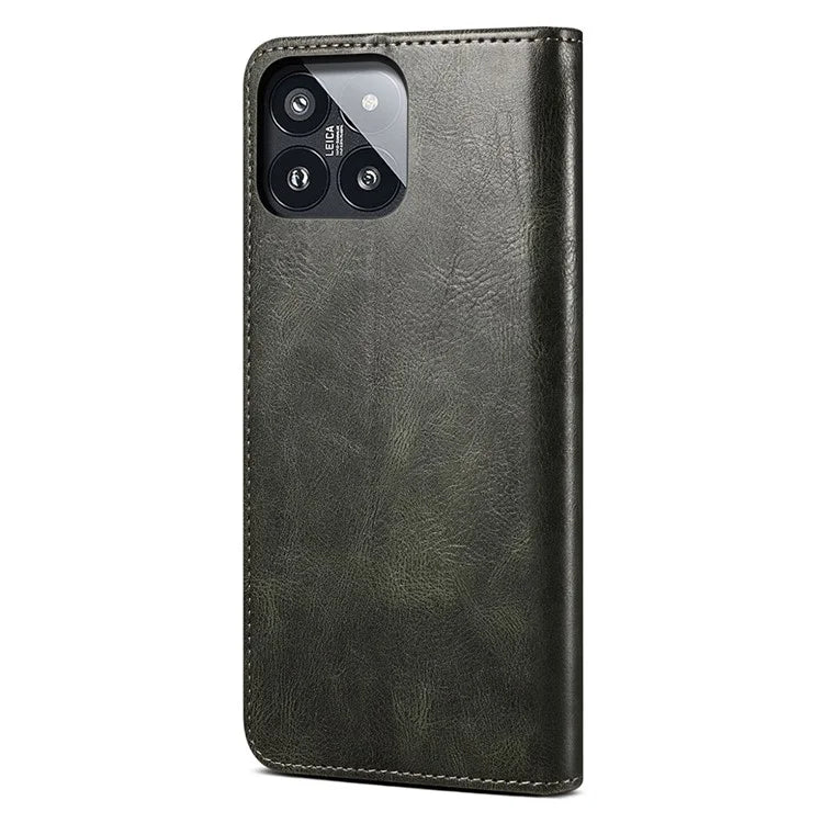 For Xiaomi 14 Pro PU Leather Crazy Horse Phone Case Stand Wallet Mobile Phone Cover