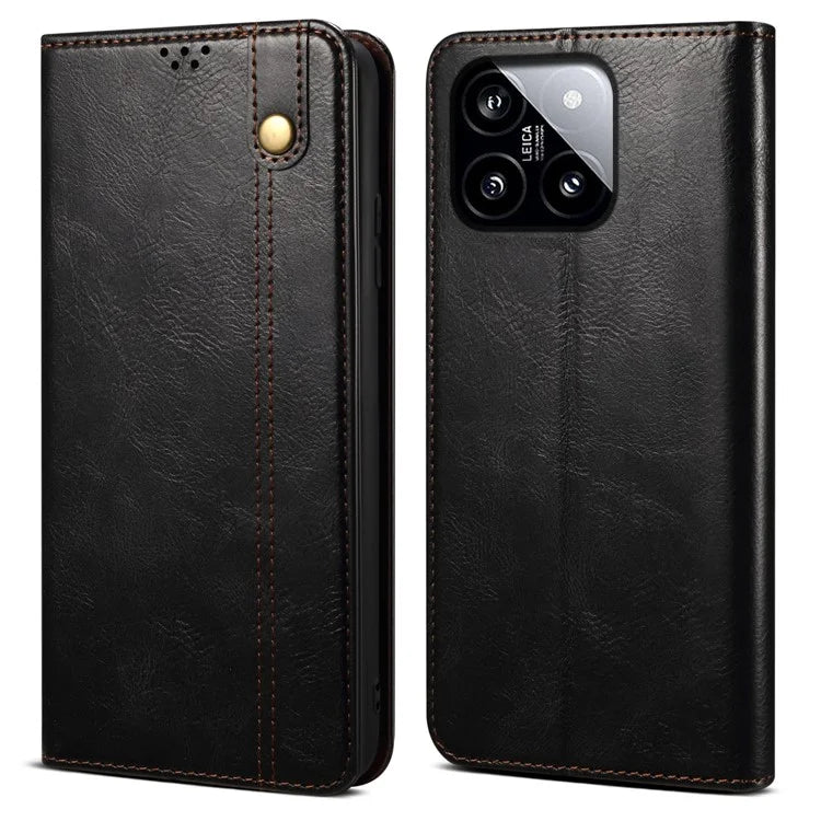 For Xiaomi 14 Case Anti-Scratch Phone Cover Stand Wallet PU Leather Phone Shell