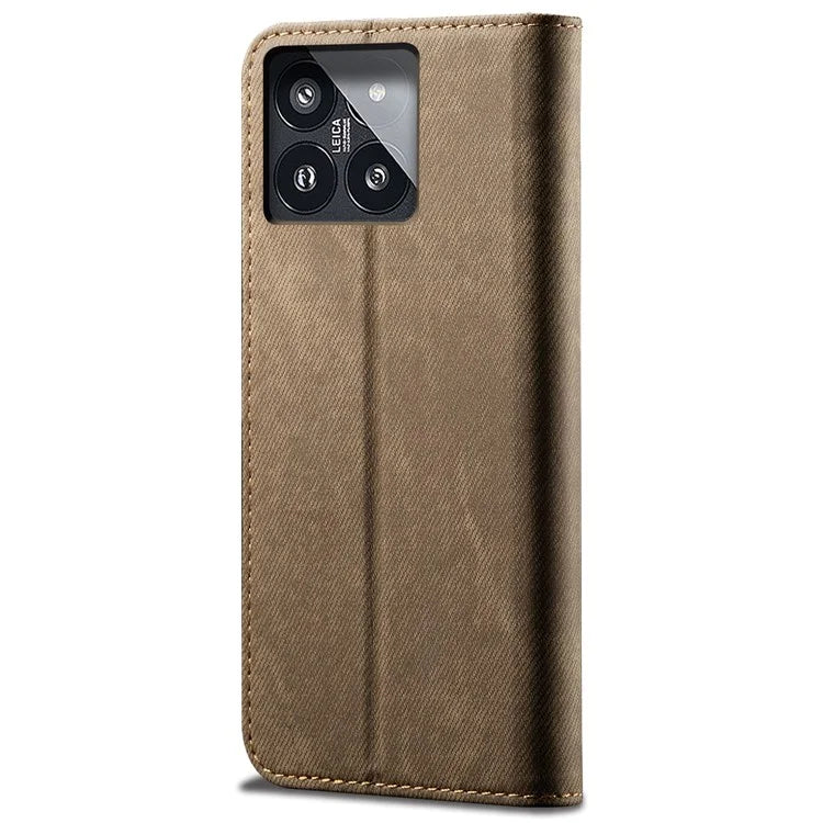For Xiaomi 14 Case PU Leather Shell Flip Stand Wallet Cell Phone Cover