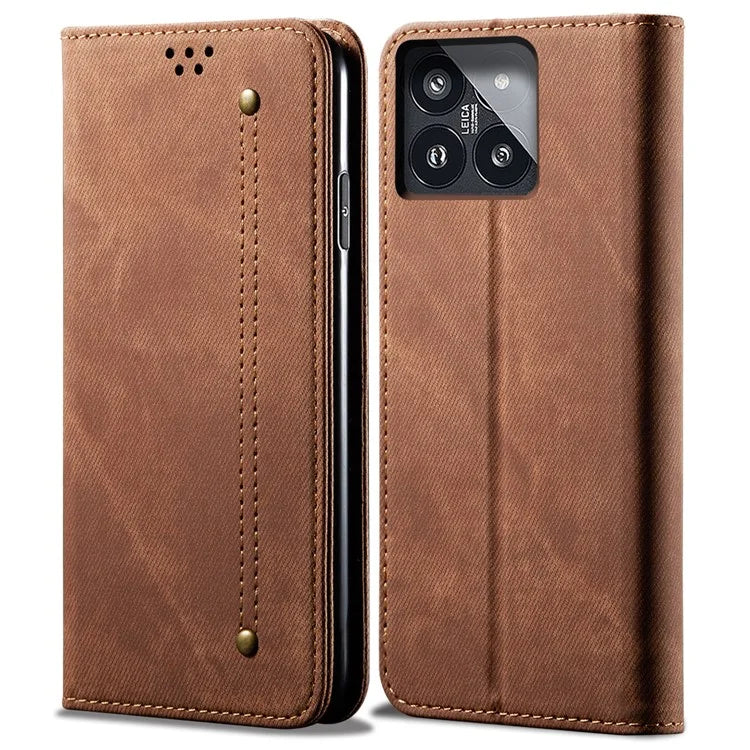 For Xiaomi 14 Case PU Leather Shell Flip Stand Wallet Cell Phone Cover