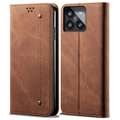 For Xiaomi 14 Case PU Leather Shell Flip Stand Wallet Cell Phone Cover