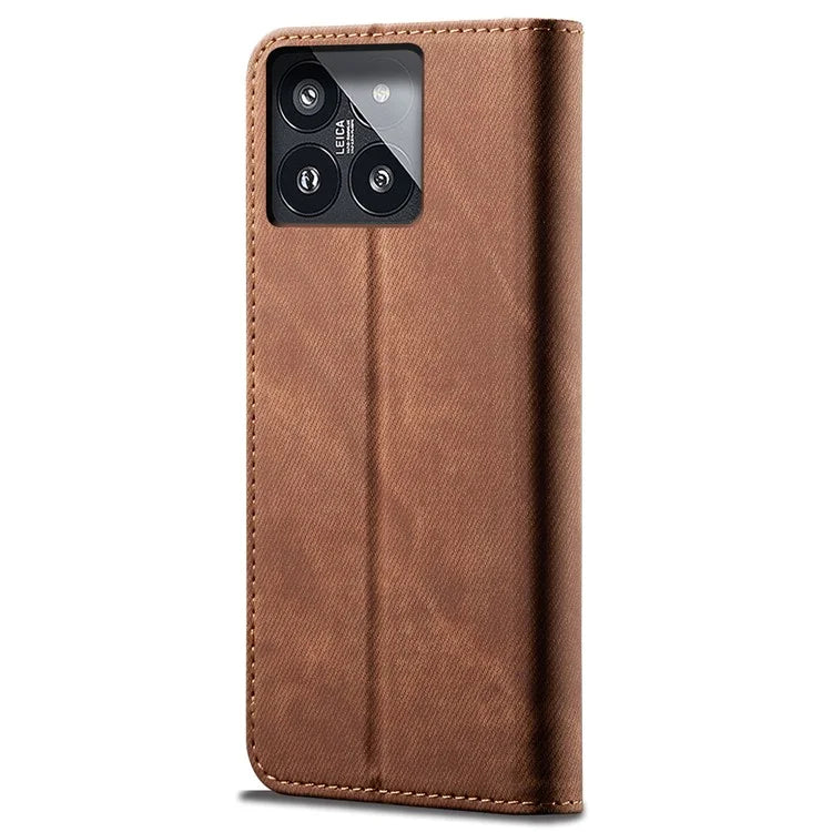 For Xiaomi 14 Case PU Leather Shell Flip Stand Wallet Cell Phone Cover