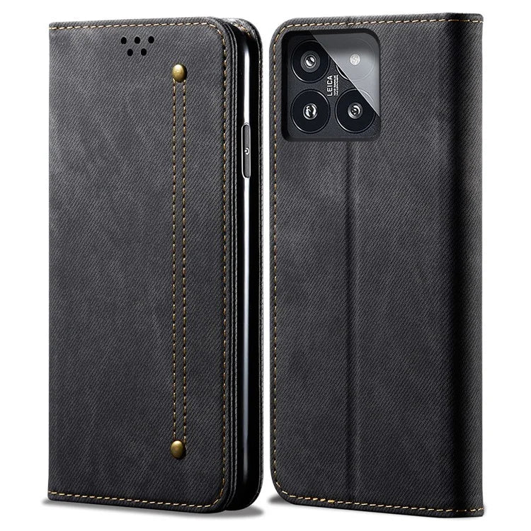 For Xiaomi 14 Case PU Leather Shell Flip Stand Wallet Cell Phone Cover