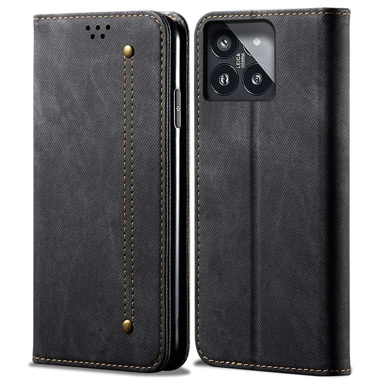For Xiaomi 14 Pro PU Leather Shell Flip Phone Case Stand Wallet Cell Phone Cover