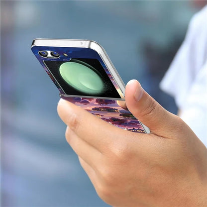 For Samsung Galaxy Z Flip5 5G Case Pattern Printing PC Phone Cover with Hinge Protection