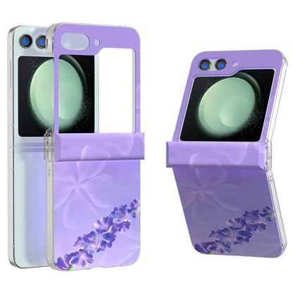 For Samsung Galaxy Z Flip5 5G Case Pattern Printing PC Phone Cover with Hinge Protection