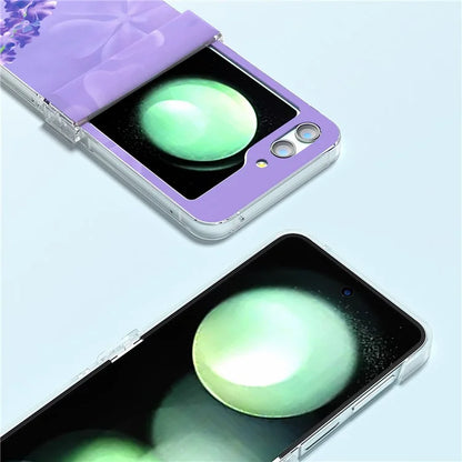 For Samsung Galaxy Z Flip5 5G Case Pattern Printing PC Phone Cover with Hinge Protection