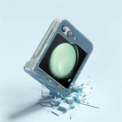 For Samsung Galaxy Z Flip5 5G Case Pattern Printing PC Phone Cover with Hinge Protection
