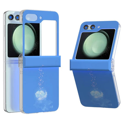 For Samsung Galaxy Z Flip5 5G Case Pattern Printing PC Phone Cover with Hinge Protection