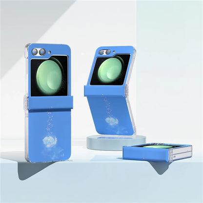 For Samsung Galaxy Z Flip5 5G Case Pattern Printing PC Phone Cover with Hinge Protection
