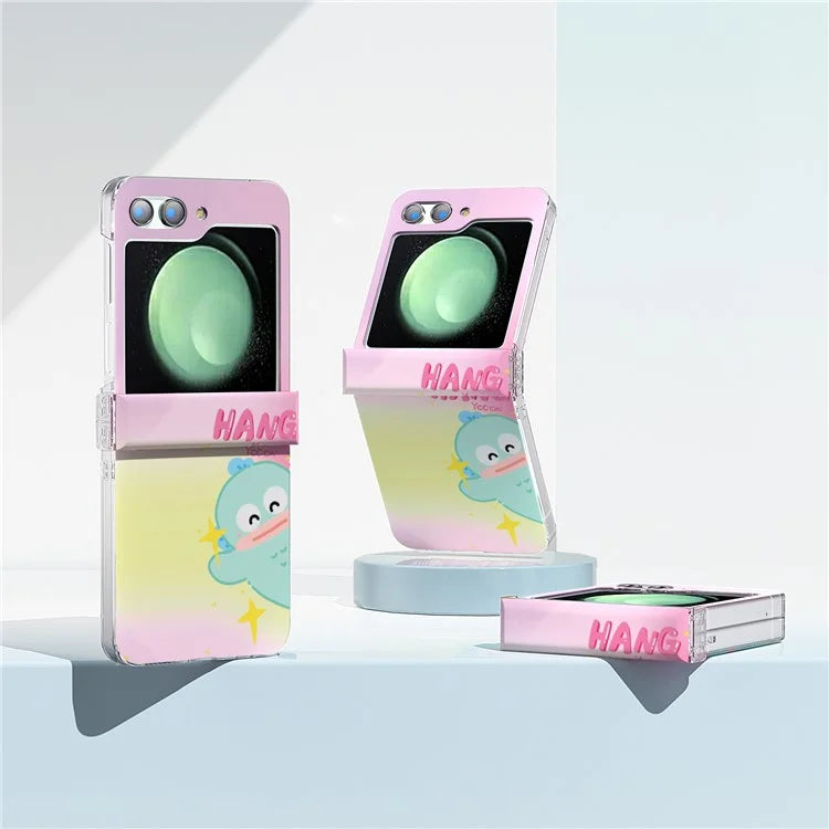For Samsung Galaxy Z Flip5 5G Case Pattern Printing PC Phone Cover with Hinge Protection
