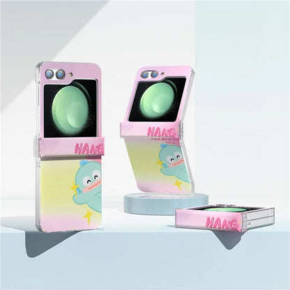 For Samsung Galaxy Z Flip5 5G Case Pattern Printing PC Phone Cover with Hinge Protection