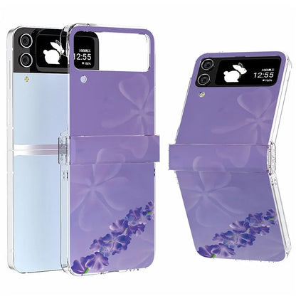 For Samsung Galaxy Z Flip4 5G PC Case Hinge Protection Pattern Printing Phone Cover