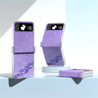 For Samsung Galaxy Z Flip4 5G PC Case Hinge Protection Pattern Printing Phone Cover