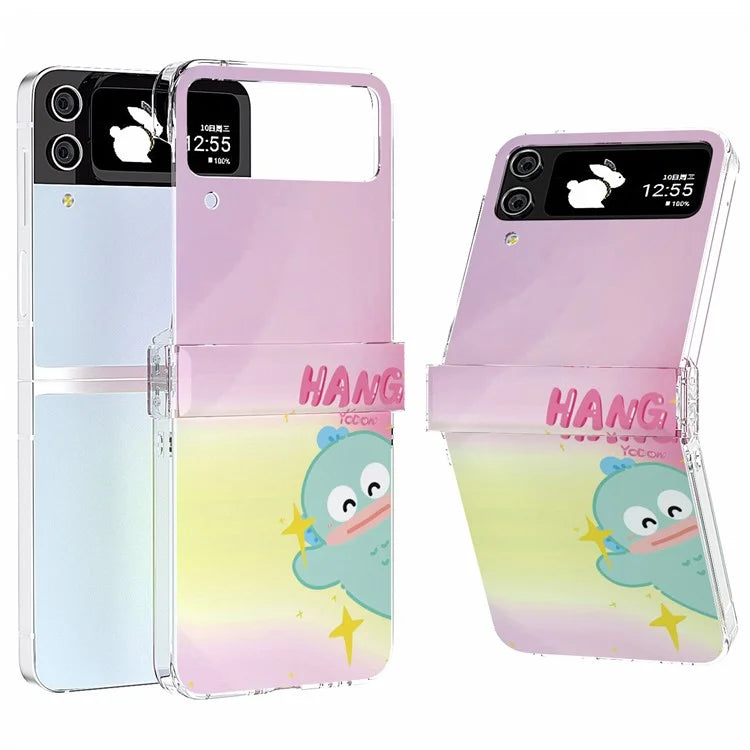 For Samsung Galaxy Z Flip4 5G PC Case Hinge Protection Pattern Printing Phone Cover