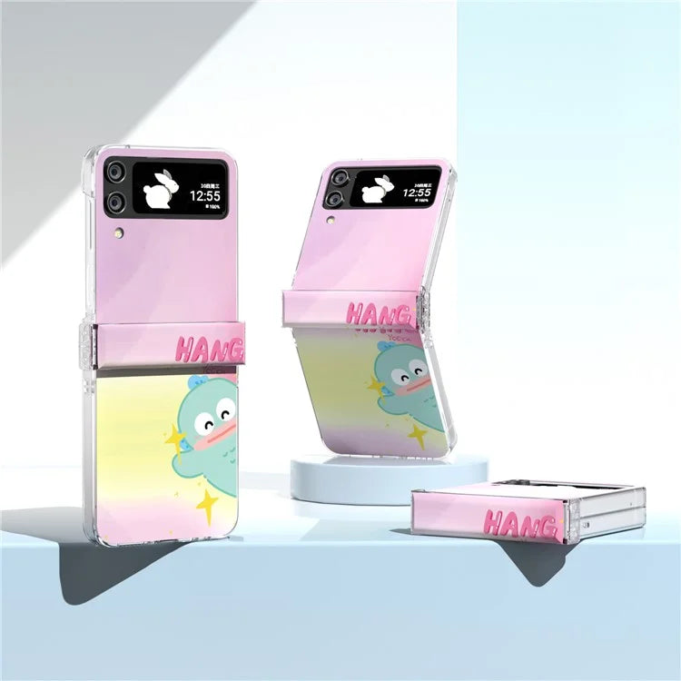 For Samsung Galaxy Z Flip4 5G PC Case Hinge Protection Pattern Printing Phone Cover