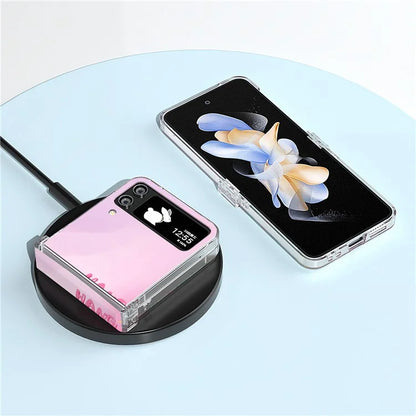 For Samsung Galaxy Z Flip4 5G PC Case Hinge Protection Pattern Printing Phone Cover