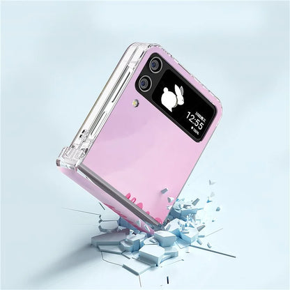 For Samsung Galaxy Z Flip4 5G PC Case Hinge Protection Pattern Printing Phone Cover