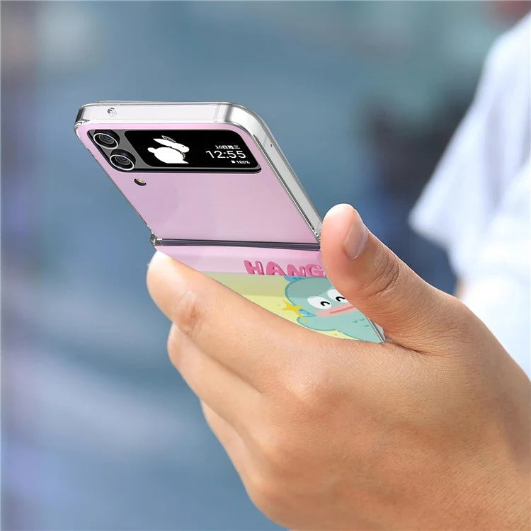 For Samsung Galaxy Z Flip4 5G PC Case Hinge Protection Pattern Printing Phone Cover