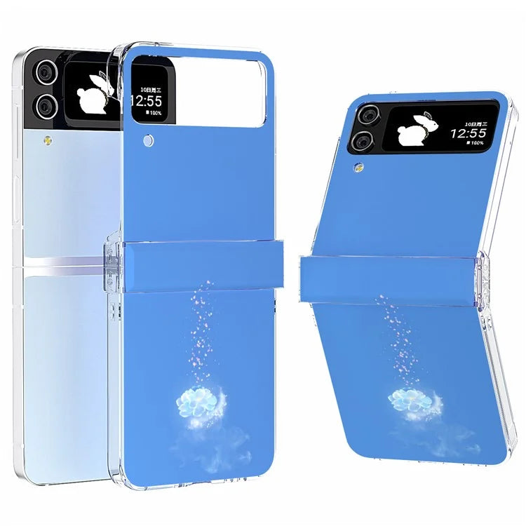 For Samsung Galaxy Z Flip4 5G PC Case Hinge Protection Pattern Printing Phone Cover