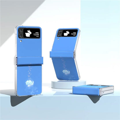 For Samsung Galaxy Z Flip4 5G PC Case Hinge Protection Pattern Printing Phone Cover