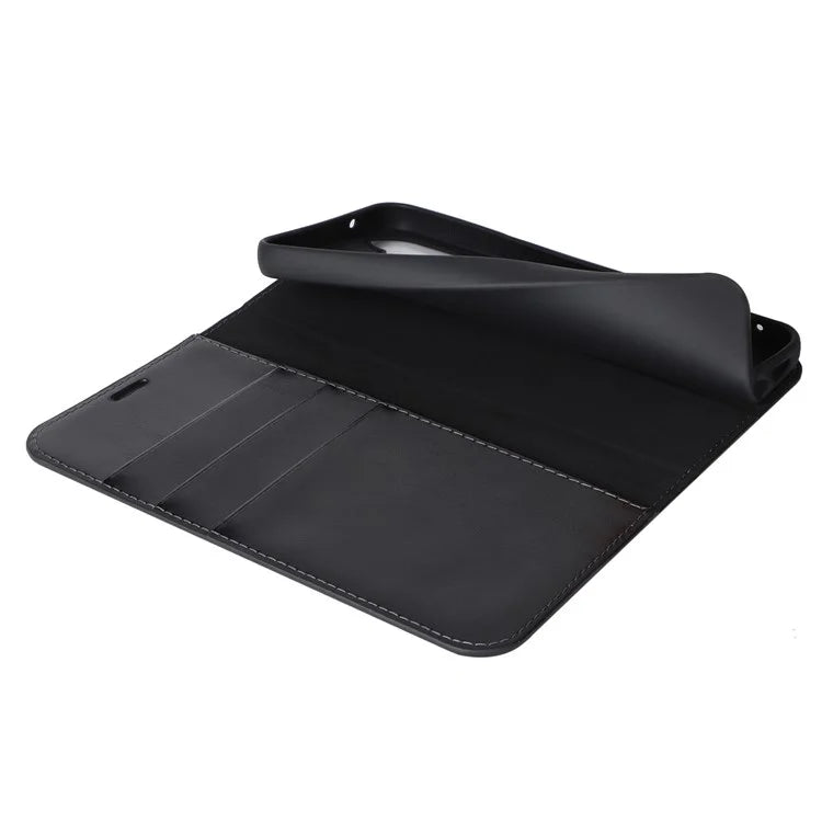 For Samsung Galaxy S23 FE Case Crazy Horse Texture Genuine Split Leather Phone Cover with Stand and Wallet