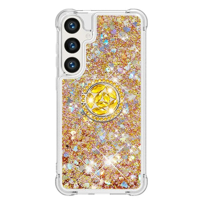 YB Quicksand Series-7 for Samsung Galaxy S24+ Case Ring Kickstand Liquid Phone Cover