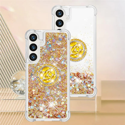 YB Quicksand Series-7 for Samsung Galaxy S24+ Case Ring Kickstand Liquid Phone Cover