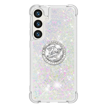 YB Quicksand Series-7 for Samsung Galaxy S24+ Case Ring Kickstand Liquid Phone Cover