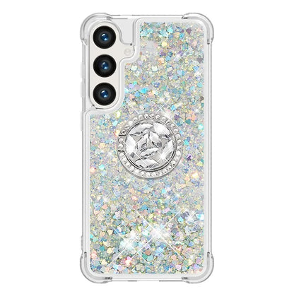 YB Quicksand Series-7 for Samsung Galaxy S24+ Case Ring Kickstand Liquid Phone Cover