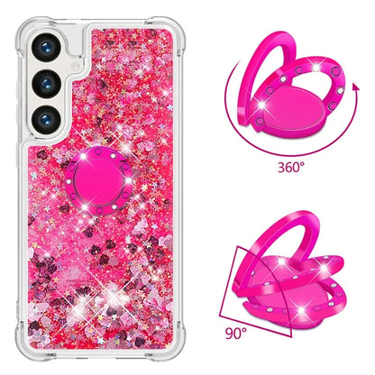 YB Quicksand Series-7 for Samsung Galaxy S24+ Case Ring Kickstand Liquid Phone Cover