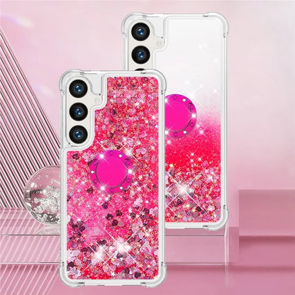 YB Quicksand Series-7 for Samsung Galaxy S24+ Case Ring Kickstand Liquid Phone Cover