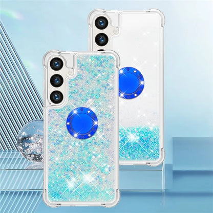 YB Quicksand Series-7 for Samsung Galaxy S24+ Case Ring Kickstand Liquid Phone Cover