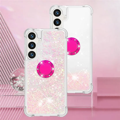 YB Quicksand Series-7 for Samsung Galaxy S24+ Case Ring Kickstand Liquid Phone Cover