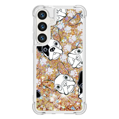 YB Quicksand Series-2 for Samsung Galaxy S24+ Case Liquid Glitter Pattern TPU Cover