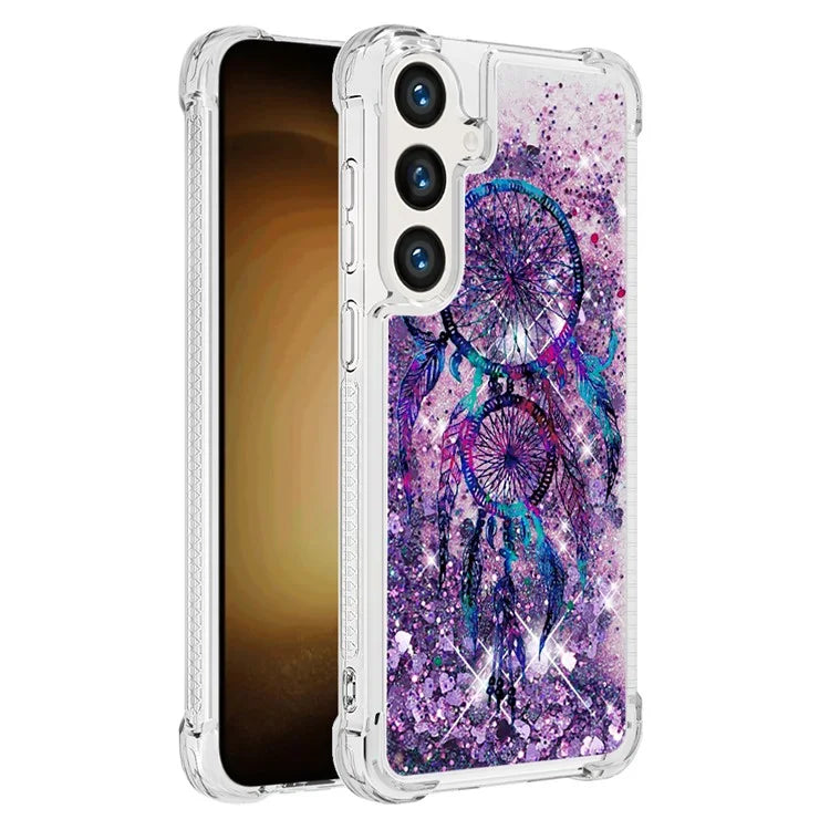 YB Quicksand Series-2 for Samsung Galaxy S24+ Case Liquid Glitter Pattern TPU Cover