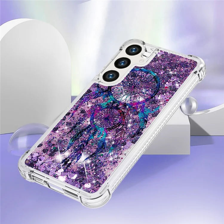 YB Quicksand Series-2 for Samsung Galaxy S24+ Case Liquid Glitter Pattern TPU Cover