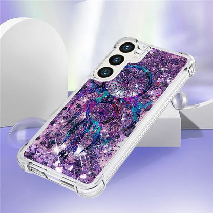 YB Quicksand Series-2 for Samsung Galaxy S24+ Case Liquid Glitter Pattern TPU Cover