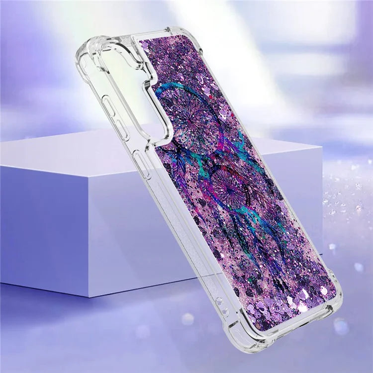 YB Quicksand Series-2 for Samsung Galaxy S24+ Case Liquid Glitter Pattern TPU Cover