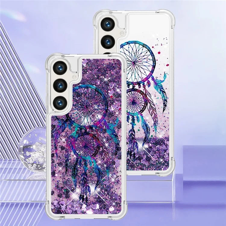 YB Quicksand Series-2 for Samsung Galaxy S24+ Case Liquid Glitter Pattern TPU Cover