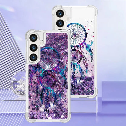 YB Quicksand Series-2 for Samsung Galaxy S24+ Case Liquid Glitter Pattern TPU Cover