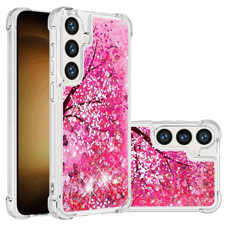 YB Quicksand Series-2 for Samsung Galaxy S24+ Case Liquid Glitter Pattern TPU Cover