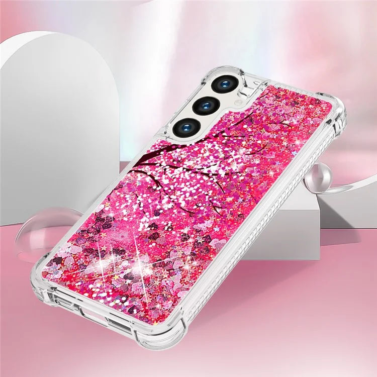 YB Quicksand Series-2 for Samsung Galaxy S24+ Case Liquid Glitter Pattern TPU Cover