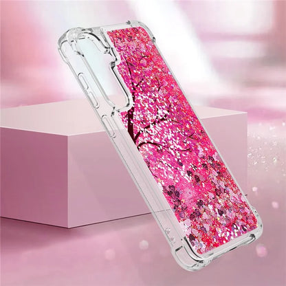 YB Quicksand Series-2 for Samsung Galaxy S24+ Case Liquid Glitter Pattern TPU Cover